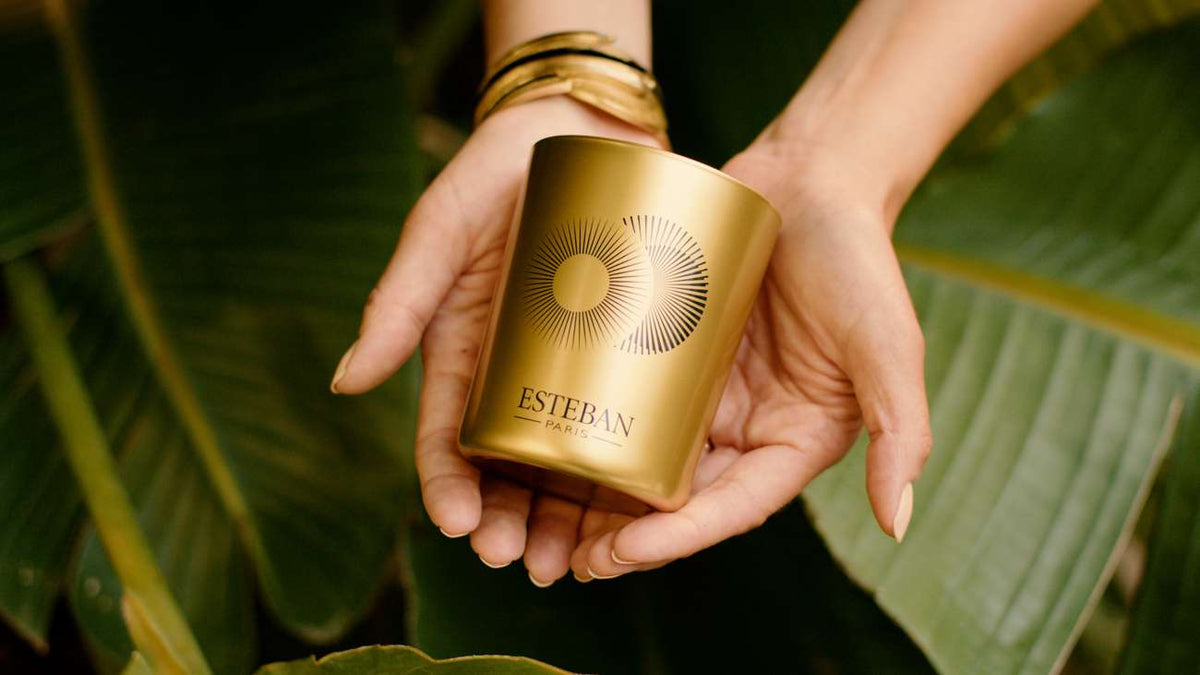 Bougie décorative parfumée Vanille d’Or Esteban Paris Parfums rechargeable 180 g