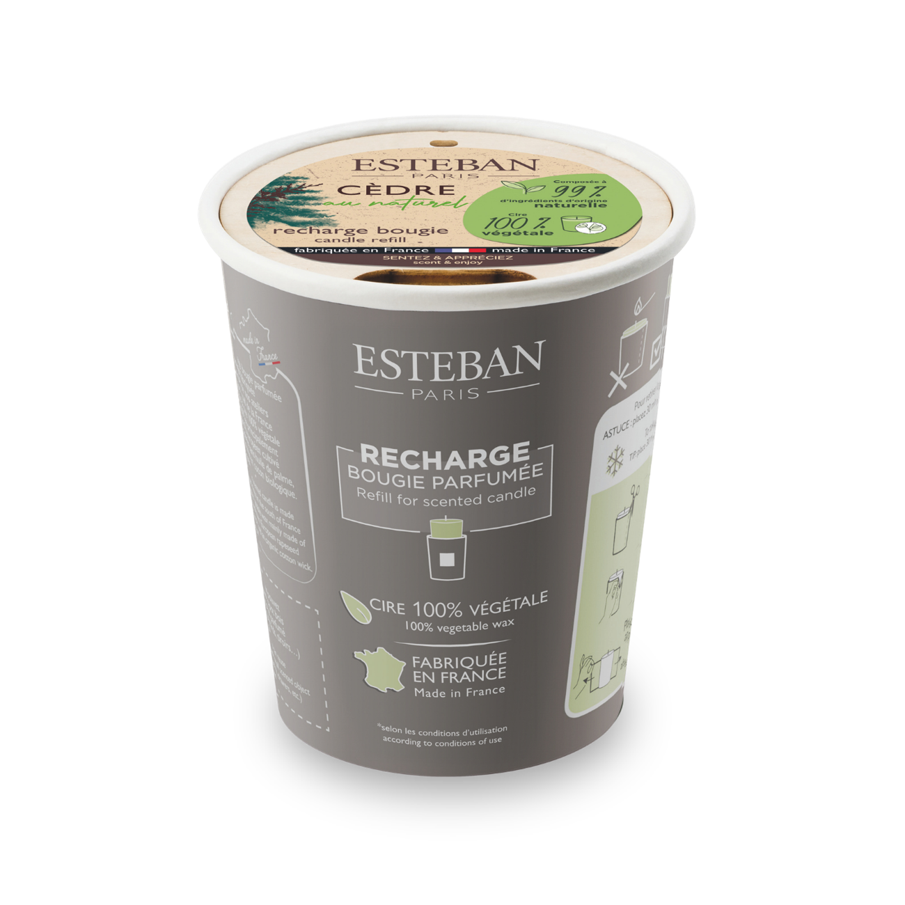 Ricarica per candela profumata - Cèdre naturale - 180 g