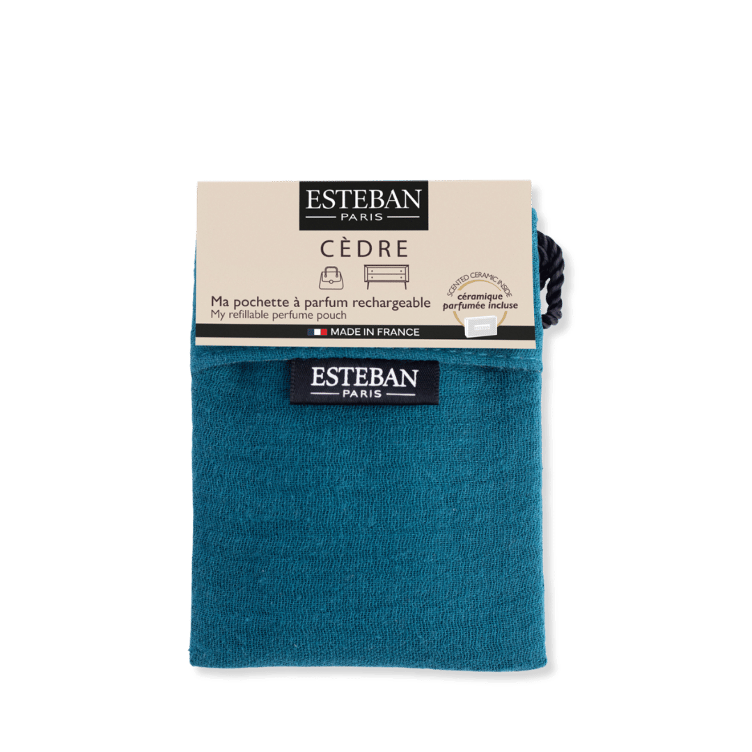 Pochette per profumo - Legno di Cèdre - Colore blu