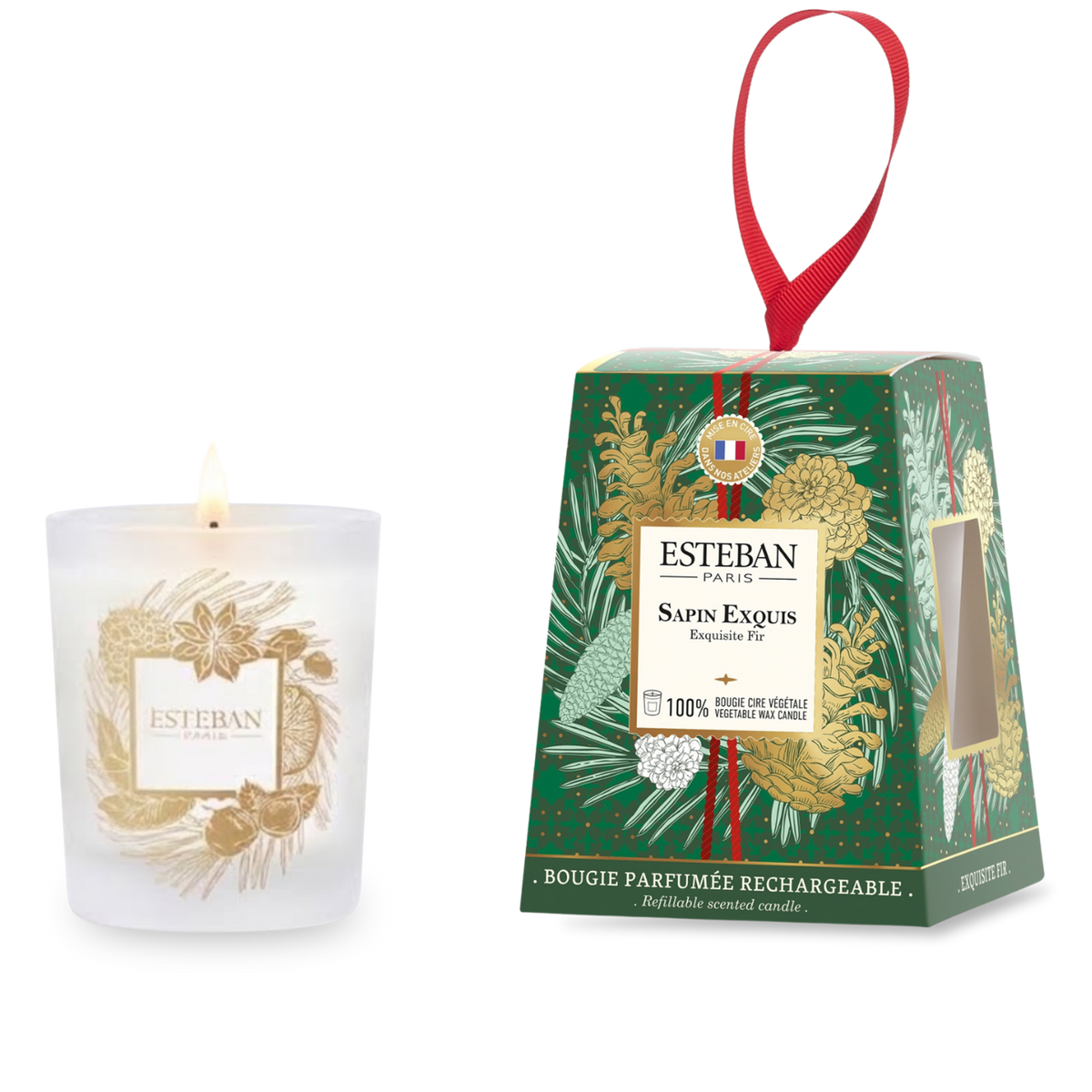 Candela profumata - Abete squisito - Edizione natalizia limitata - Ricaricabile - 180 g