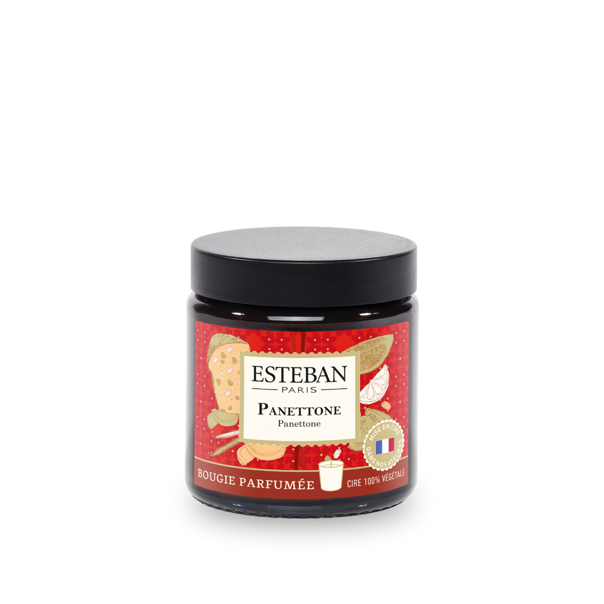 Candela profumata in contenitore a forma di panettone - edizione limitata natalizia - 90 g