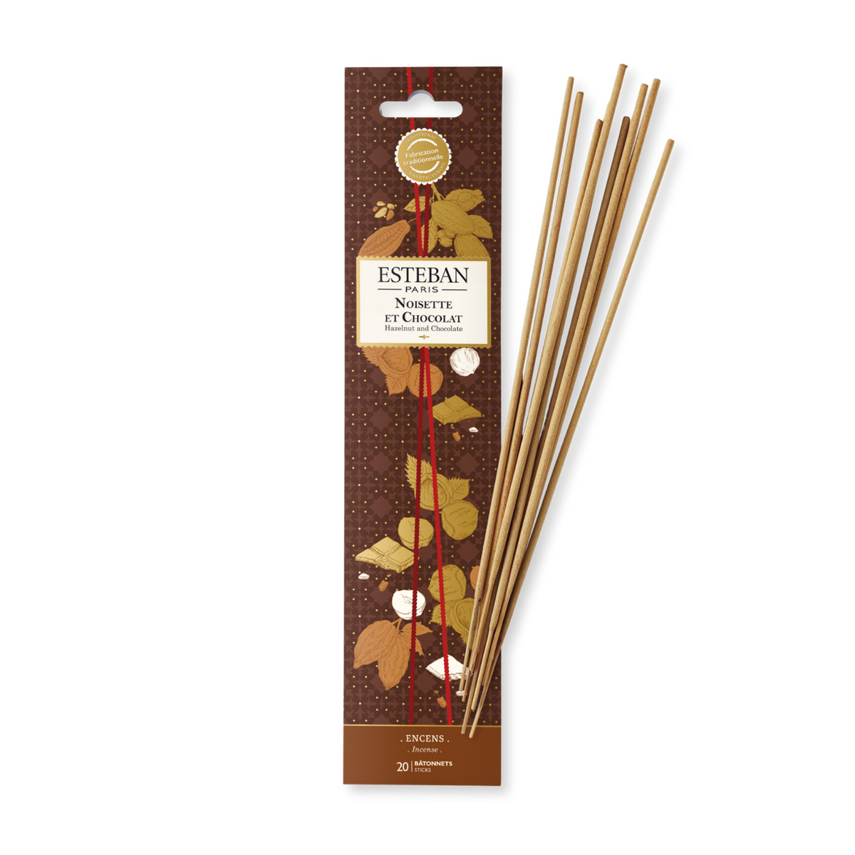Incenso indiano - Nocciola e Cioccolato - Edizione limitata di Natale - 20 bastoncini
