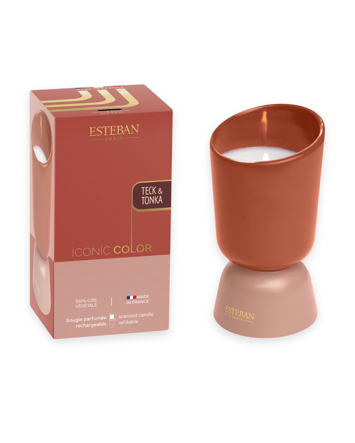 Candela profumata - Teck & Tonka - Colore Iconico - ricaricabile - 220 g