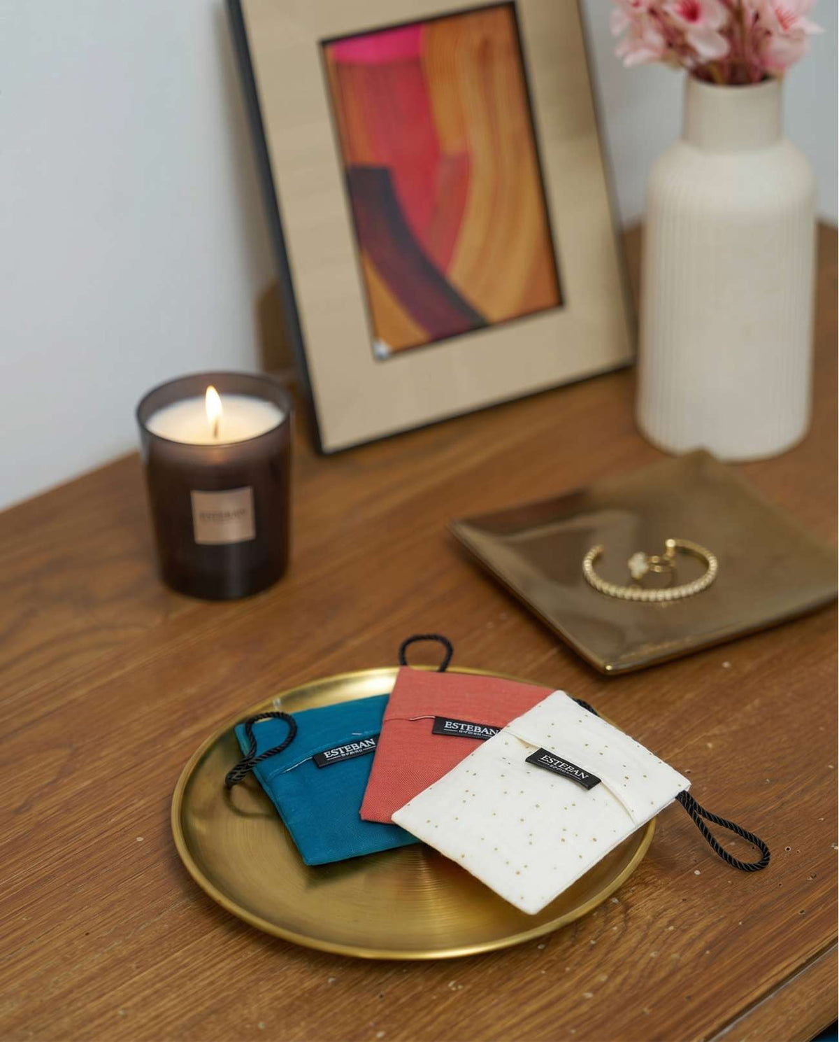 Pochette per profumo - Pur Lin - Colore ecrù